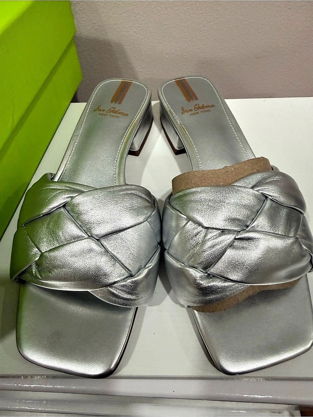 Sam Edelman Waylon Slide Sandal Waylon Silver Braided Slide Sandals